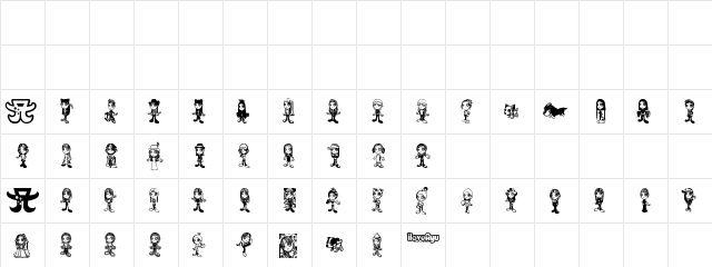ayupan Regular  glyph index