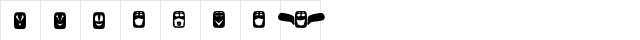 Ugly Faces Regular  glyph index