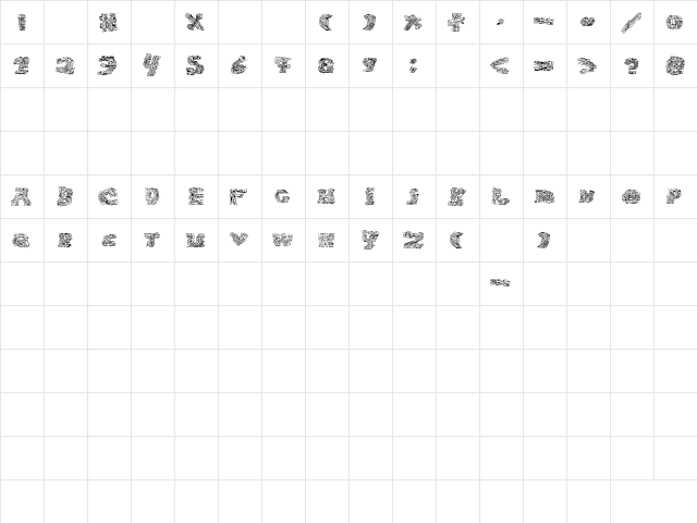 halo-sonic Regular  glyph index