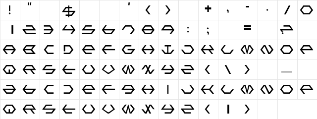 Gamma Sentry Regular  glyph index
