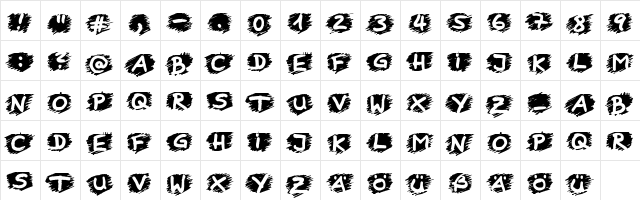 Boring Lesson Regular  glyph index