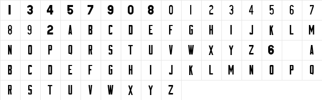 NFL Bears Regular  glyph index