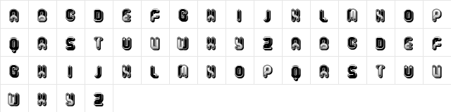 Spartacus Regular  glyph index