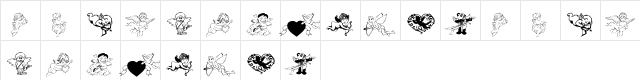 KR Cupids 2003 Regular  glyph index
