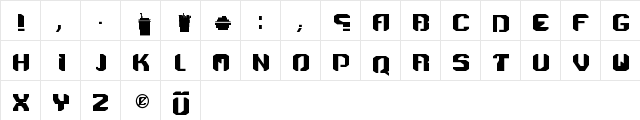 Menace Medium  glyph index