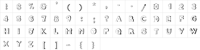 Crazy Creatures Normal  glyph index