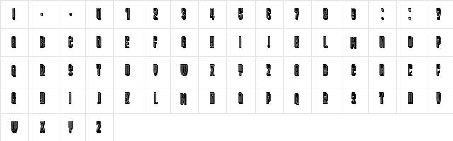 Businessman Regular  glyph index