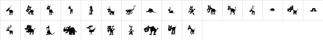 Win Pets 1 Regular  glyph index