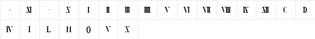 ChronosSquat Regular  glyph index