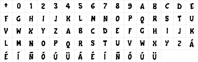 Cementeria Regular  glyph index