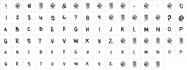 Any Takers Regular  glyph index