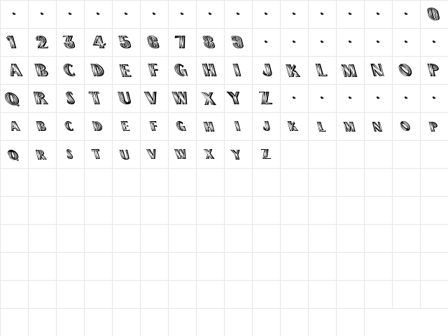 Listen 1 Regular  glyph index
