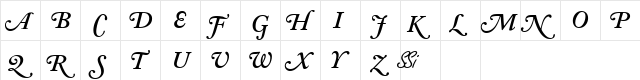 Caslon Swash SSi Semi Bold Italic  glyph index