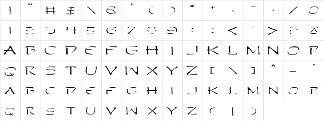 Perdition Extended Extended  glyph index