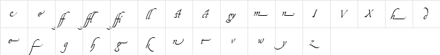 Pirouette LT Std Alternate Regular  glyph index