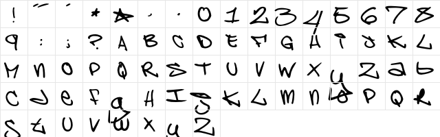 BrooklynKid Regular  glyph index