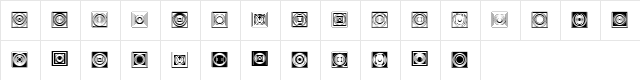 Enfeite Regular  glyph index