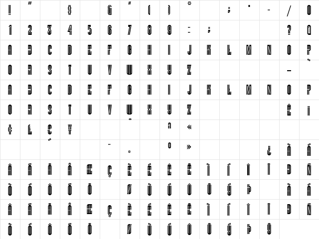 VielleVarsovieNF Regular  glyph index