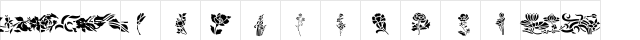 Flowers2 Regular  glyph index