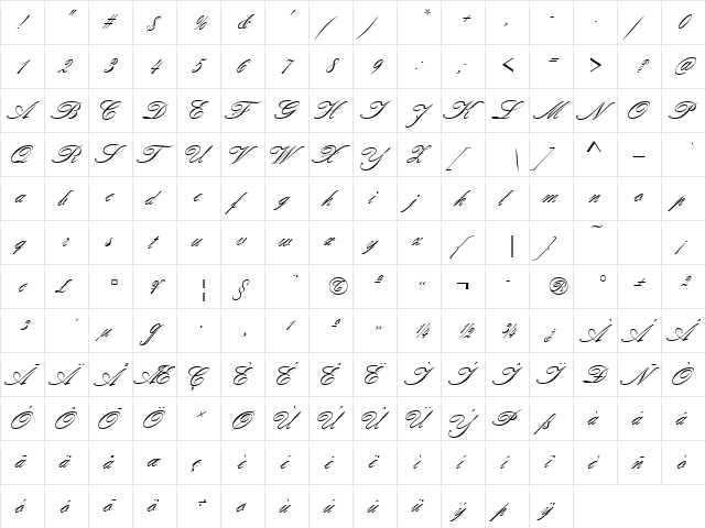 URWAtalantaJoiDReg Regular  glyph index