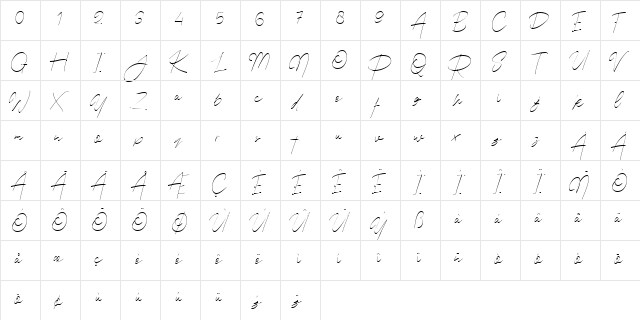 The Good Stuff Demo Regular  glyph index