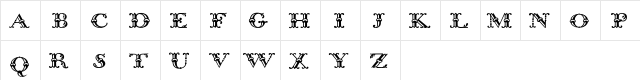 BodoniClassic BambusInitials  glyph index