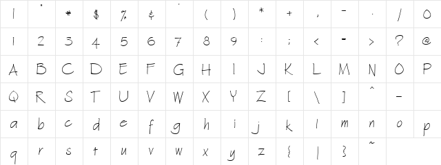 Architext Regular  glyph index