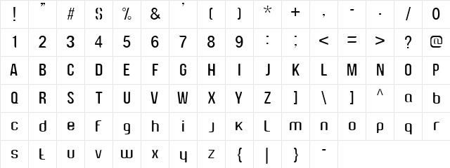 Zeynalabdin Regular  glyph index