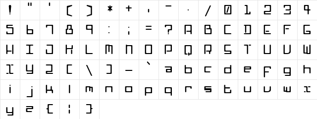 Poophead Normal  glyph index