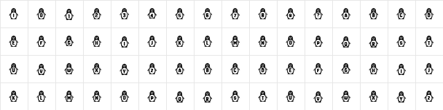 Penguins Regular  glyph index