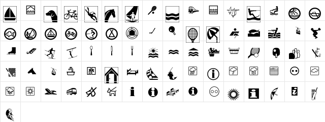 Linotype Holiday Pi 1  glyph index
