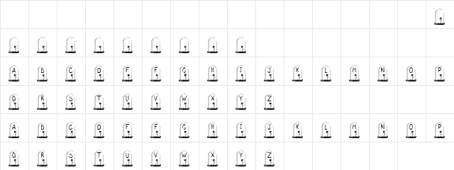 The Miles Stone Regular  glyph index