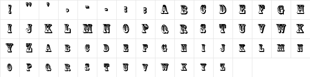 MardiGrasSCapsSSK Regular  glyph index