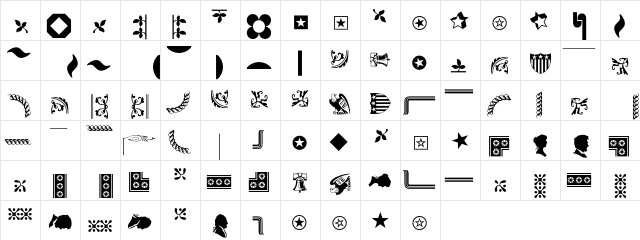 BordersOrnament 1 Regular  glyph index