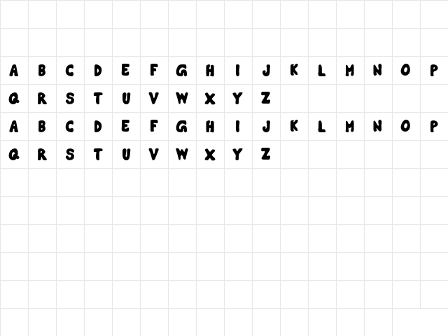 Burly Personal Use Only Regular  glyph index
