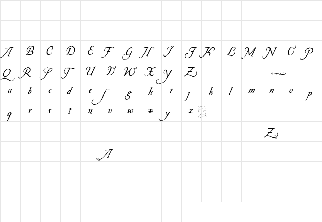 Carmilla Demo Regular  glyph index
