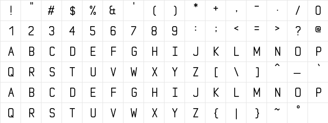 MoonGloss Display Medium Medium  glyph index