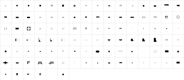 HomePlanning Regular  glyph index