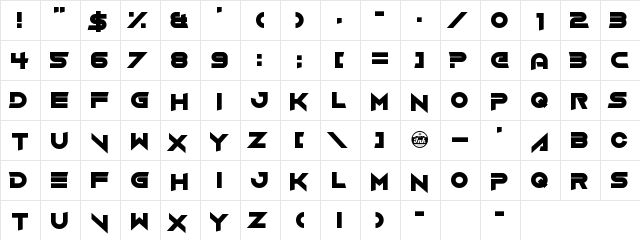 Vermin Vibes 4 Regular  glyph index