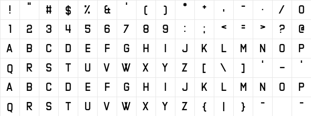 Phonograph Regular  glyph index