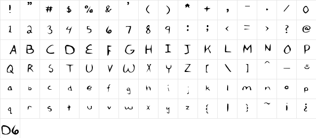 Troutner Regular  glyph index