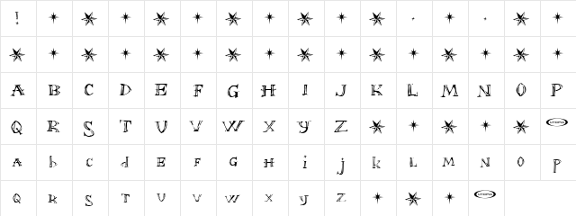 Font in a Red Suit (The Christmas Font)  glyph index