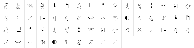 JMH Alfabeto Petiso Regular  glyph index