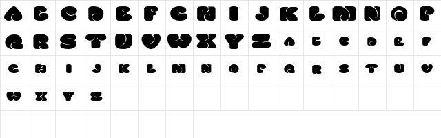 SixtiesVibeExtended Regular  glyph index