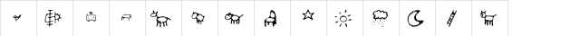 Crayon Kids 2 Regular  glyph index