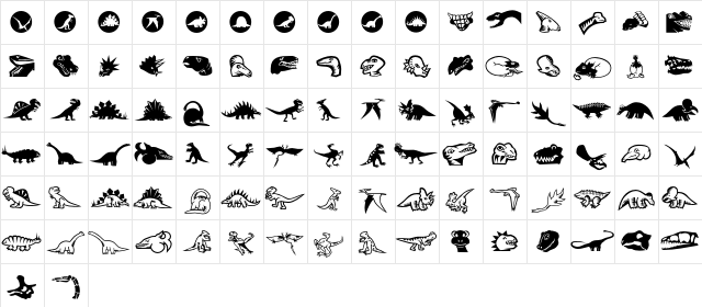 MiniPics LilDinos  glyph index