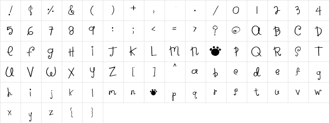 2Peas Cocoa Regular  glyph index