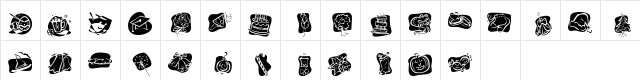 KR More Holidays Regular  glyph index
