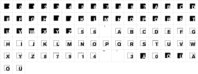 ABCLogosXYZ Regular  glyph index