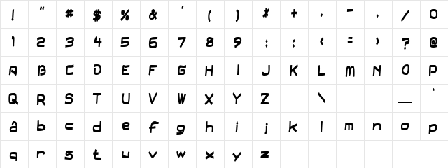 Mason Regular  glyph index